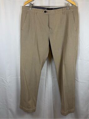 Ted Baker London Tan Cotton Chino Pants 38R Straight Leg Casual